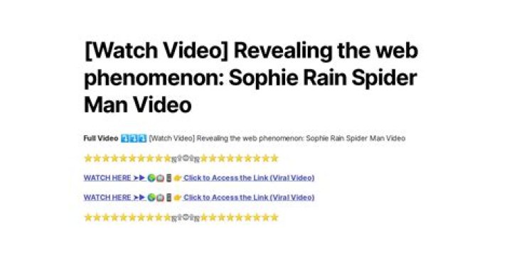 Dissecting The Controversial Sophie Rain Spider-Man Video: A Comprehensive Explanation
